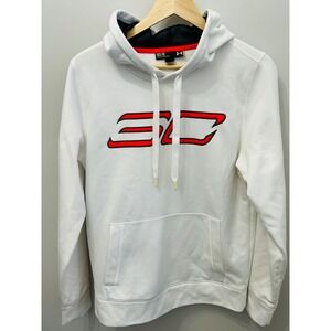 Under Armour SC30 Stephen Curry Essentials Hoodie Men's Medium White Red Logo